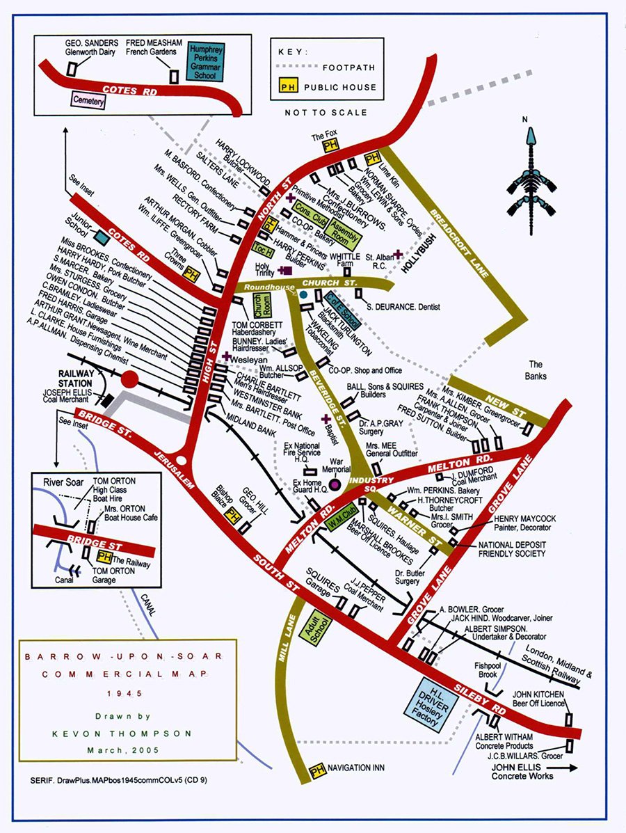 Village Street Map 1945 Barrow Heritage Group