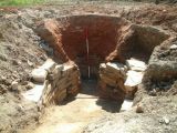 An excavated lime kiln on the Willow Way development